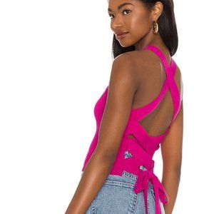 Tia Tie Back Top Revolve NBD Fuchsia
